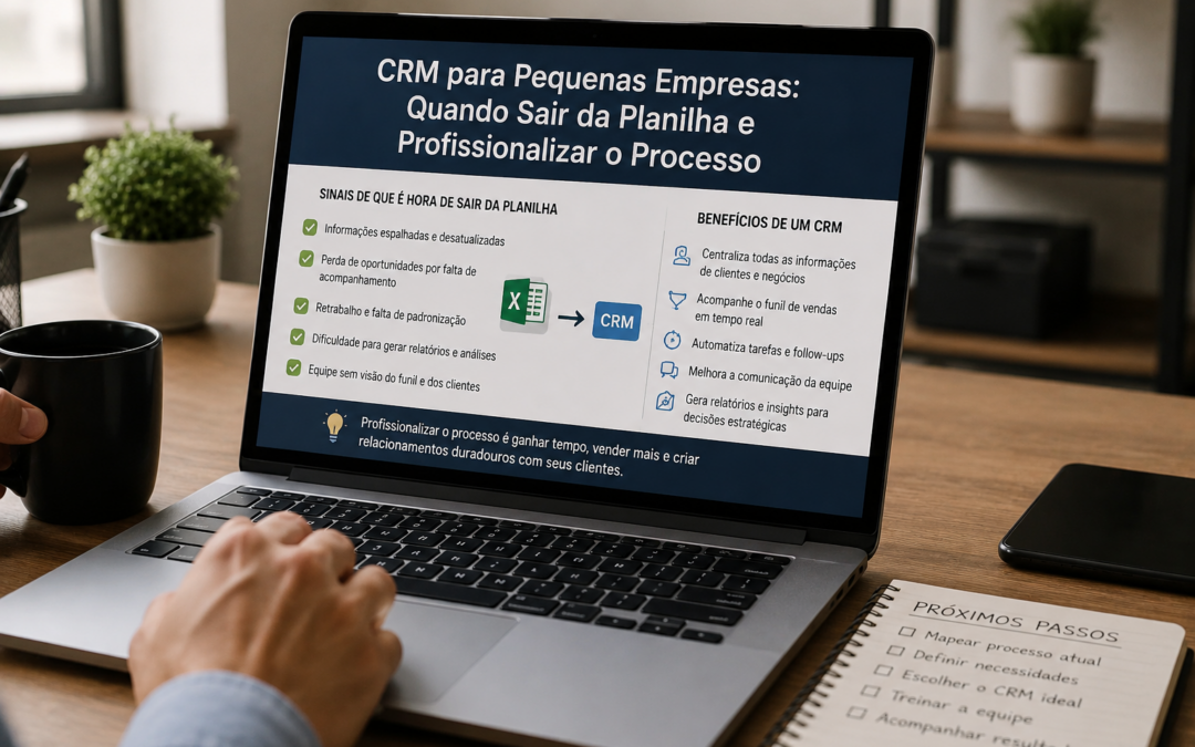 CRM para Pequenas Empresas: Quando Sair da Planilha e Profissionalizar o Processo