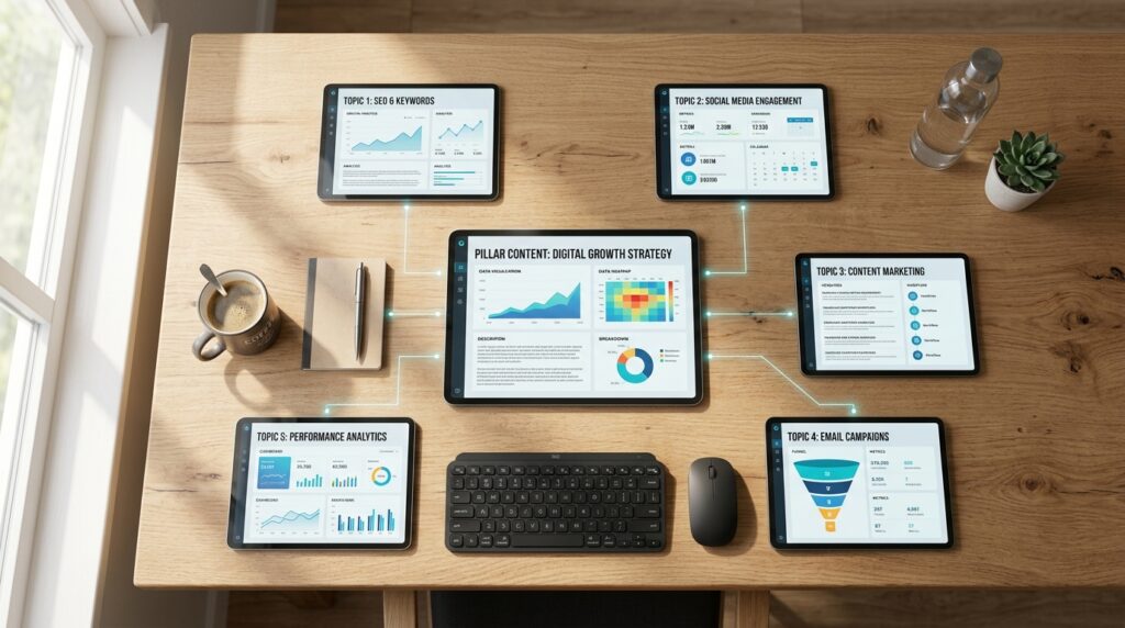 cluster de conteúdo estruturado para ganhar relevância no google
